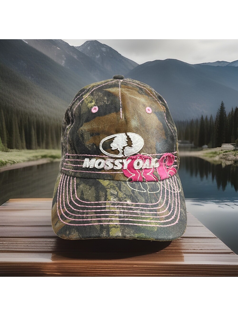 Mossy Oak 86 Candles Camo Camouflage Hunting Fishing Pink Baseball Cap Hat